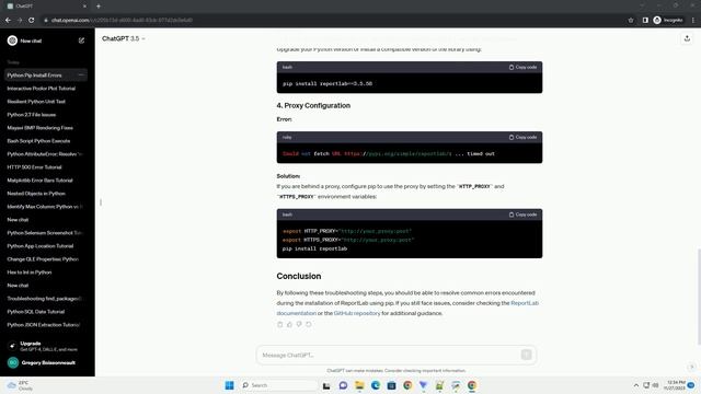 Python pip install reportlab error смотреть онлайн