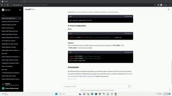 Python pip install reportlab error