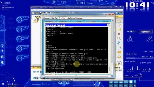 Cisco Packet Tracer Activity 2.2.1.4 - Configuring SSH смотреть онлайн