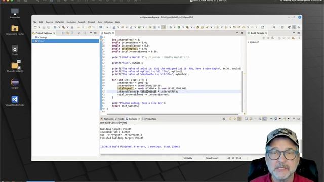C 03: Printing to stdout and stderr using printf() and fprintf() смотреть онлайн