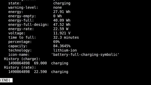 get battery info from command line - linux ubuntu смотреть онлайн