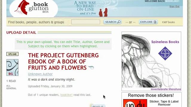 BookGlutton's Sharing - for People and Groups смотреть онлайн