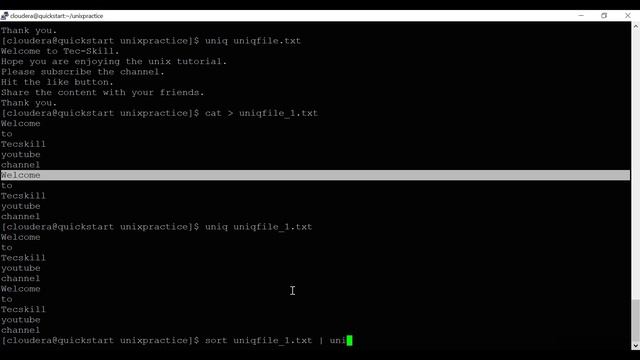 uniq command in Unix | uniq command in Linux | uniq command смотреть онлайн