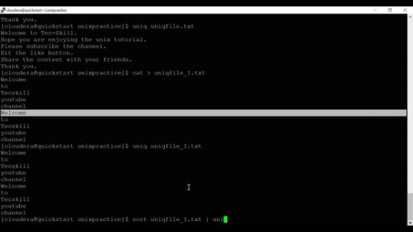 uniq command in Unix | uniq command in Linux | uniq command