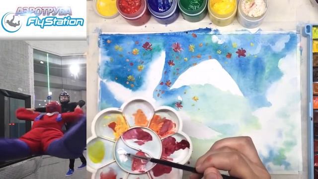 «Птицы. Летящие гуси» как нарисовать АКВАРЕЛЬ| Сезон 3-4 |Мастер-класс ДЕМО смотреть онлайн