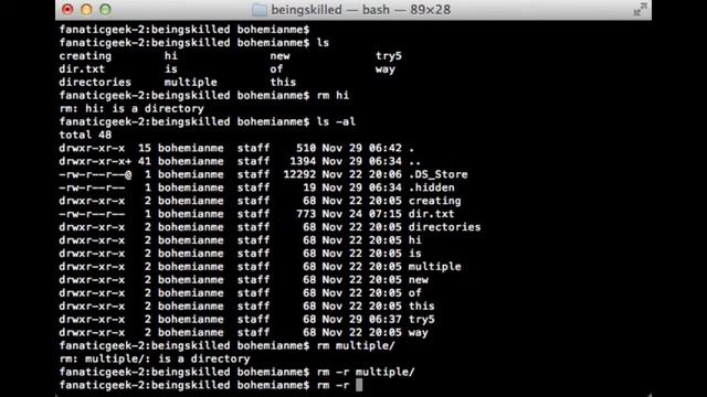 Linux commands tutorials - What is "rm" command in linux ? How to use "rm" command ? смотреть онлайн
