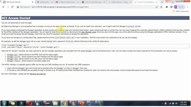 How To Configure Apache Tomcat Users on Amazon EC2 Linux Server? | Apache Tomcat 9 Configuration смотреть онлайн