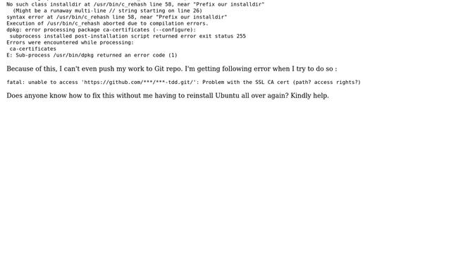Error: ca-certificates is broken or not fully installed (2 Solutions!!) смотреть онлайн