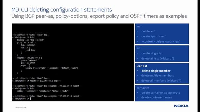Deleting configuration statements смотреть онлайн