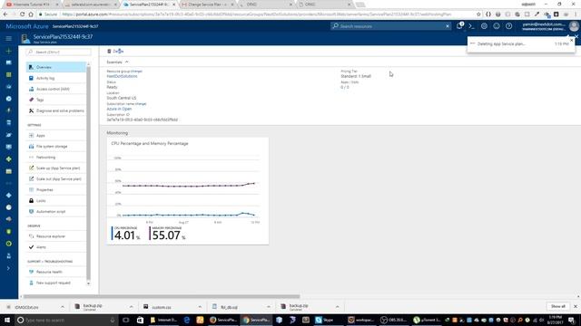 How to delete an app service plan form Microsoft Azure смотреть онлайн