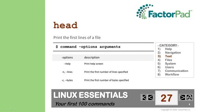 Linux head command summary with examples смотреть онлайн
