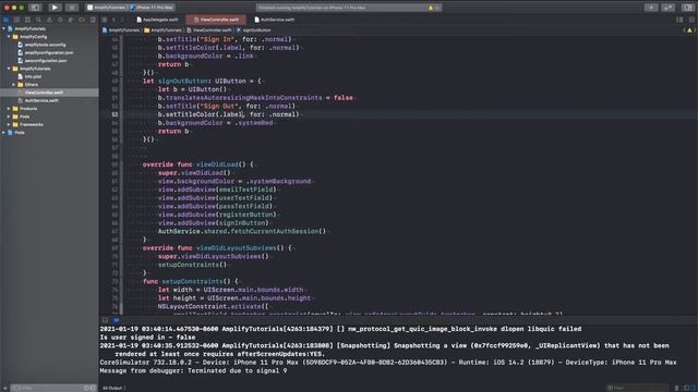AWS Amplify for iOS - User Authentication Tutorial 3/3 - Final Part! смотреть онлайн