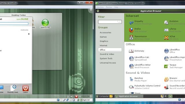 KDE vs Gnome (openSUSE 11.4) смотреть онлайн