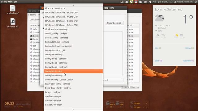 conky - visualizzare informazioni sul desktop смотреть онлайн