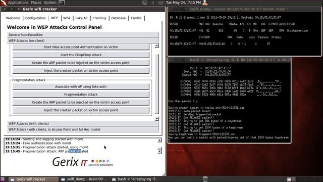 Backtrack 5 - Automated WEP Cracking with Gerix смотреть онлайн