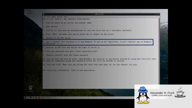 Join #fedora (irc channel) using HexChat смотреть онлайн