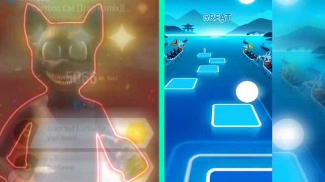 Ultimate Cartoon Cat vs Cartoon Cat Song - Tiles Hop "Endless Mode" Linux Fun смотреть онлайн