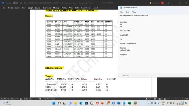 Aggregate transformation validation in etl testing-testing-8210139296 смотреть онлайн