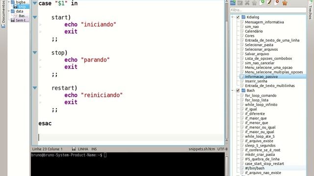 Utilizando snippets no kate. смотреть онлайн