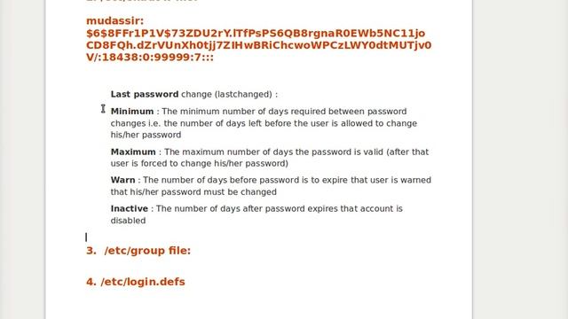 Linux command /etc/passwd, /etc/shadow, /etc/groups /etc/login.defs in hindi смотреть онлайн