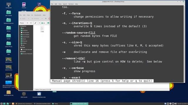 linux wednesdays #61 shred files in linux смотреть онлайн