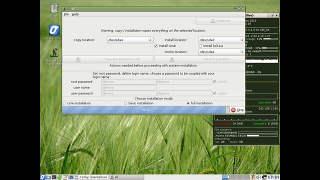 Installing Slackel 6.0.4 "Live OpenBox" 64-bit on EFI, GPT смотреть онлайн