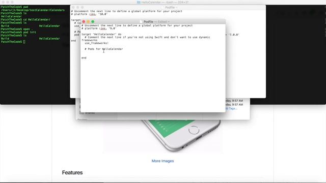 Using Cocoapods to install the Swift JTAppleCalendar Library смотреть онлайн