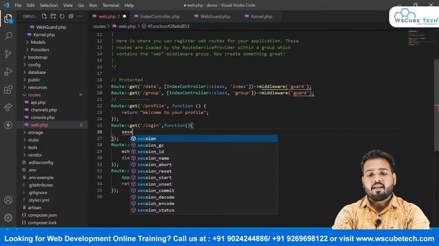 Route Middleware in Laravel | Complete Middleware Tutorial - Hindi #35 смотреть онлайн