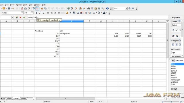 Apache OpenOffice Calc Tutorial - min Function | Apache OpenOffice 4 Calc смотреть онлайн