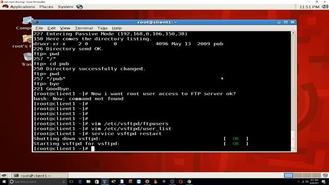 ftp server configuration in RHEL5 and RHEL6 смотреть онлайн