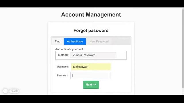 Zimbra & Windows Active Directory - Forget Password смотреть онлайн