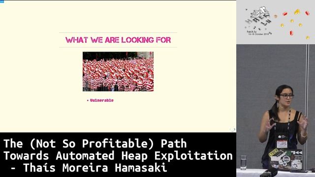 Hack.lu 2018: The Path Towards Automated Heap Exploitation - Thaís Moreira Hamasaki смотреть онлайн