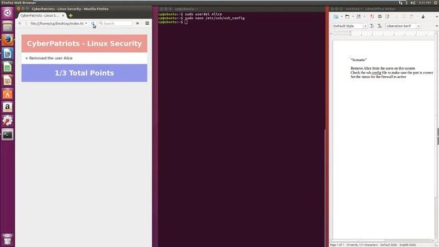 CyberPatriot Linux Scoring Engine Demonstration смотреть онлайн