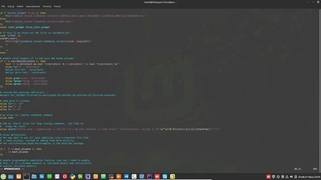 Linux/Bash: aliasy - wyjaśnienie, definicja w ~/.bashrc смотреть онлайн