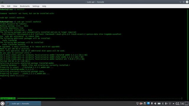 Cara Install Tampilan Neofetch Dilinux Kubuntu | Install Neofetch lewat Terminal смотреть онлайн