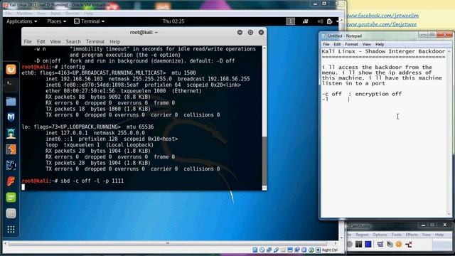 Kali Linux - Shadow Integer Back Door (SBD) смотреть онлайн
