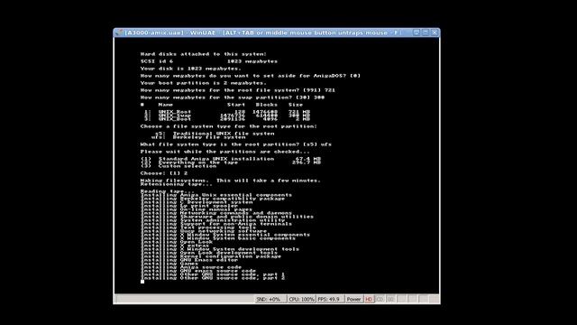 AMIX (Amiga Unix) 2.1 on Amiga A3000 (WinUAE) Part 2 - Install смотреть онлайн