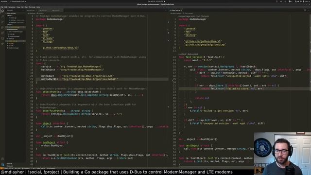Building a Go package that uses D-Bus to control ModemManager and LTE modems (July 14, 2020) смотреть онлайн
