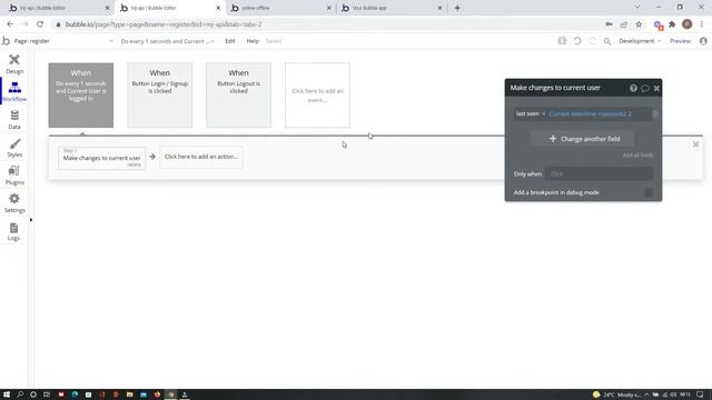 Status of the user(Online/Offline) using Bubble.io смотреть онлайн