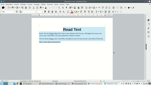Read Text - Texte unter LibreOffice unter Linux vorlesen lassen смотреть онлайн