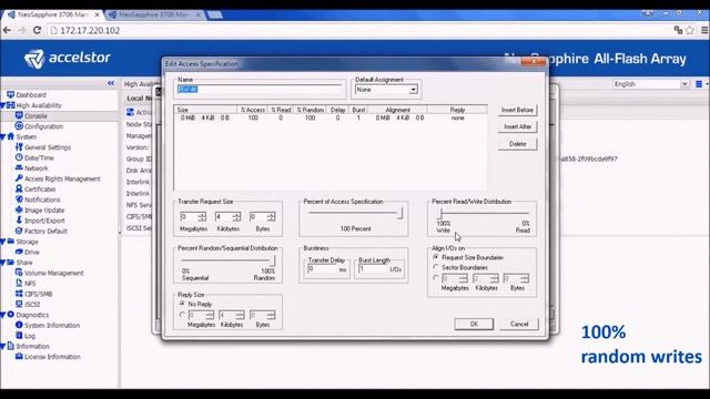 AccelStor NeoSapphire 3706 Iometer Test Demonstration смотреть онлайн