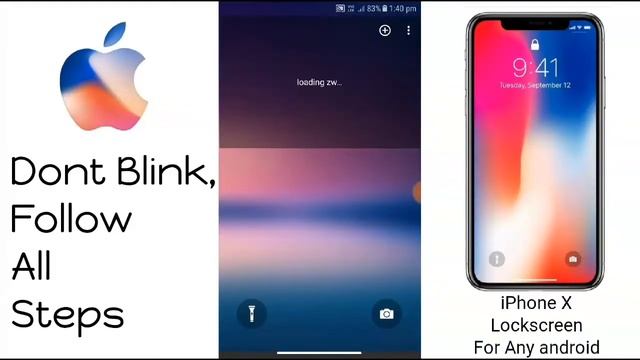 iPhone X lockscreen For Any Android смотреть онлайн