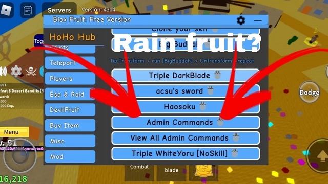 ✰Mobile✰ Blox Fruit HOHO HUB Script🔥 RAIN FRUIT AUTO FARM ADMIN COMMAND ESP FRUIT AND PLAYER смотреть онлайн