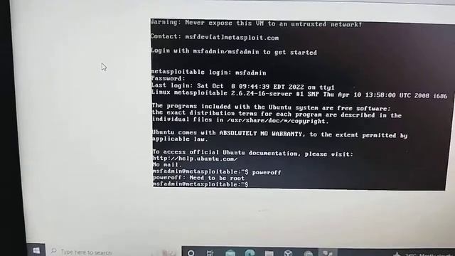 How to shutdown Metasploitable Virtual Machine on a Virtual Box via a Commandline UI? смотреть онлайн
