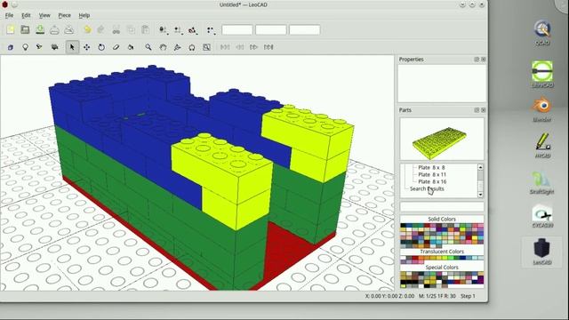 LeoCAD on Linux Mint ! смотреть онлайн