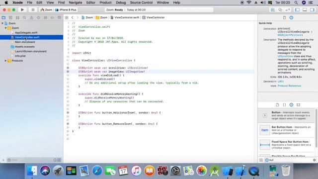 Zoom em imagem - SWIFT 4.1 - XCODE - IOS смотреть онлайн