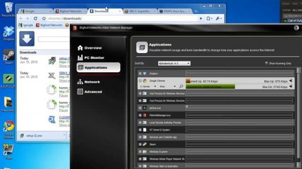 Killer Network Manager Applications Screen