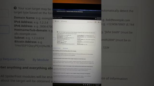 OSINT with SpiderFoot basics. смотреть онлайн