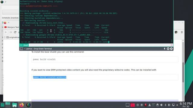Using Pamac To Install Vivaldi In Manjaro смотреть онлайн