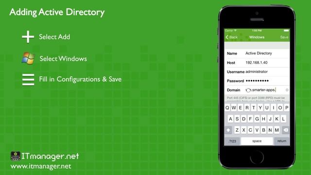 ITmanager.net - Adding Active Directory from iOS смотреть онлайн